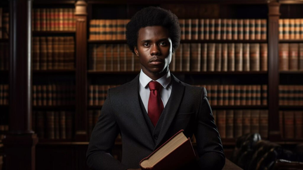 man working as a lawyer