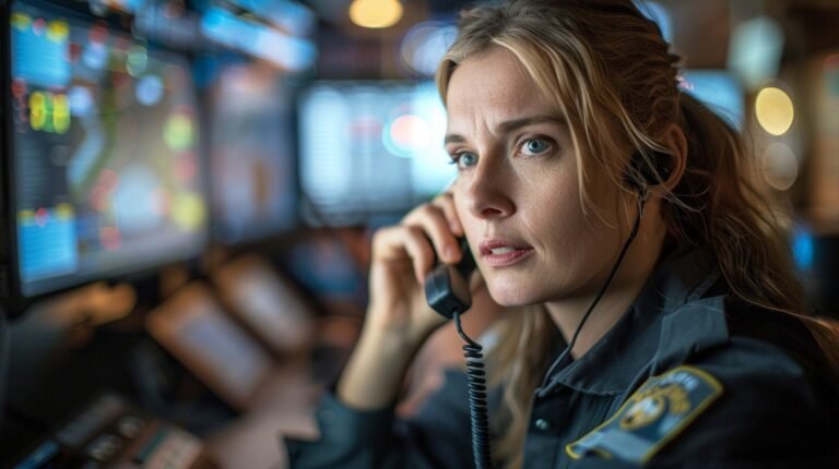 focused police officer