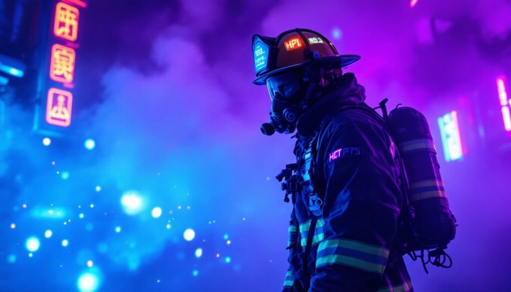 Neon Night Firefighter