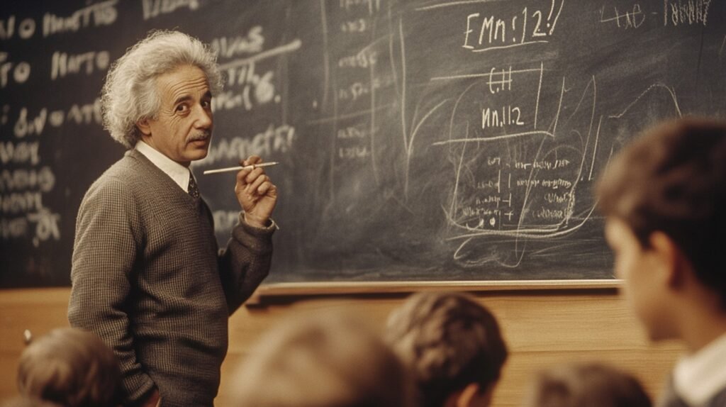 Professor teaching mathematics