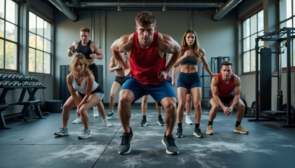 Synchronized group workout