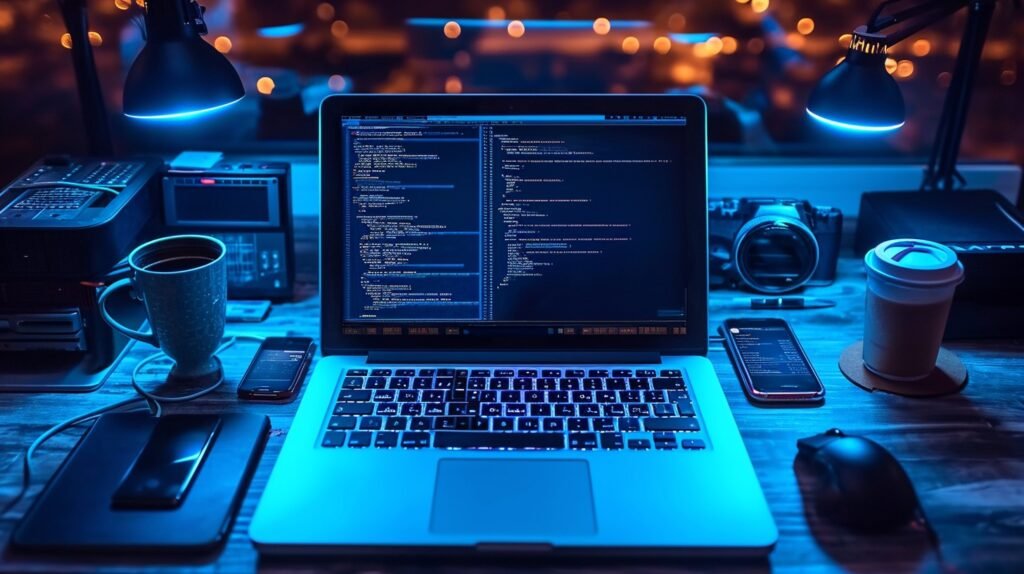 coding at night ambiance