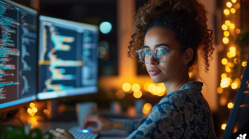 focused tech professional