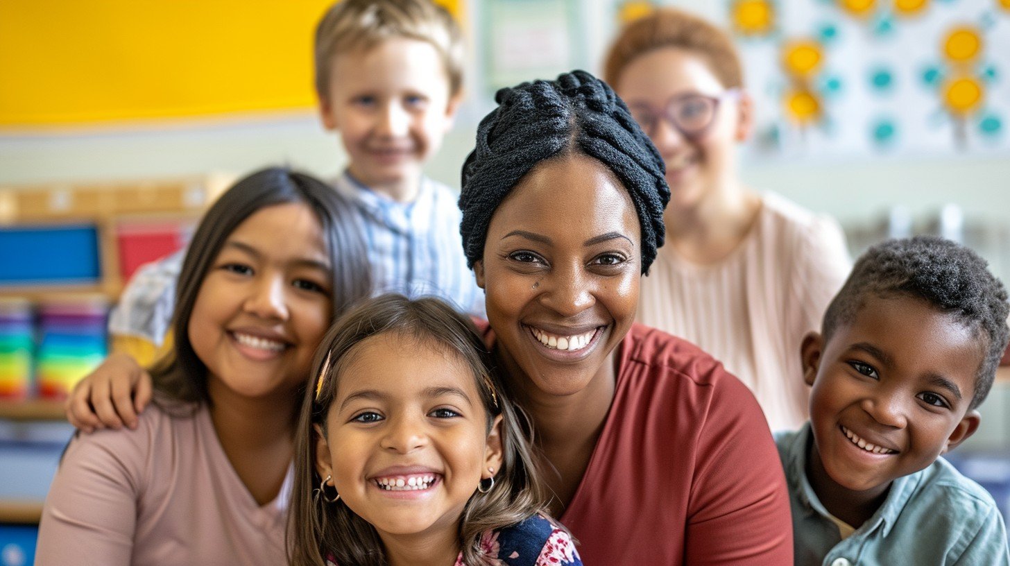 joyful classroom moment