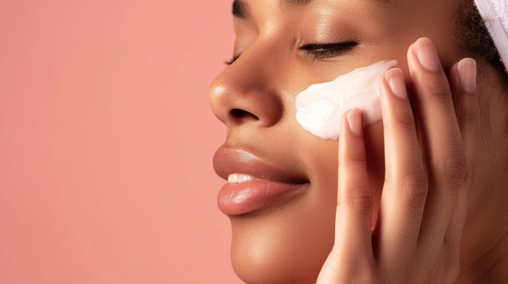 Skincare routine application