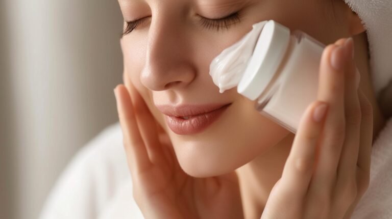 woman rubbing some location on her face