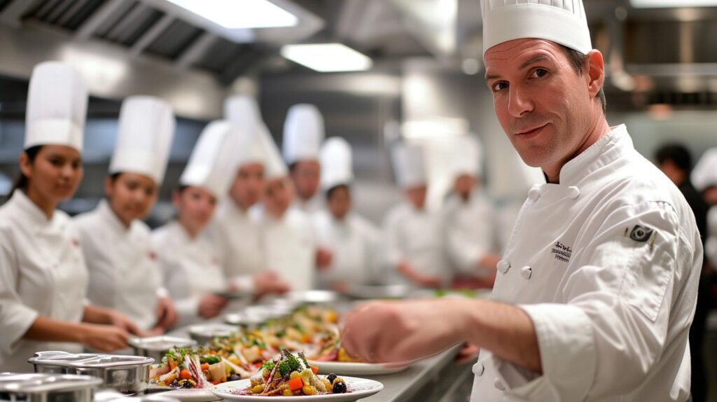 chef presenting a dish