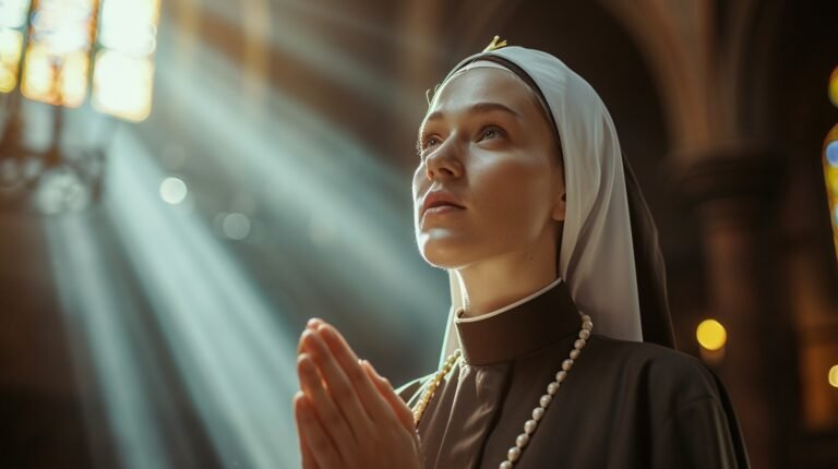 nun praying