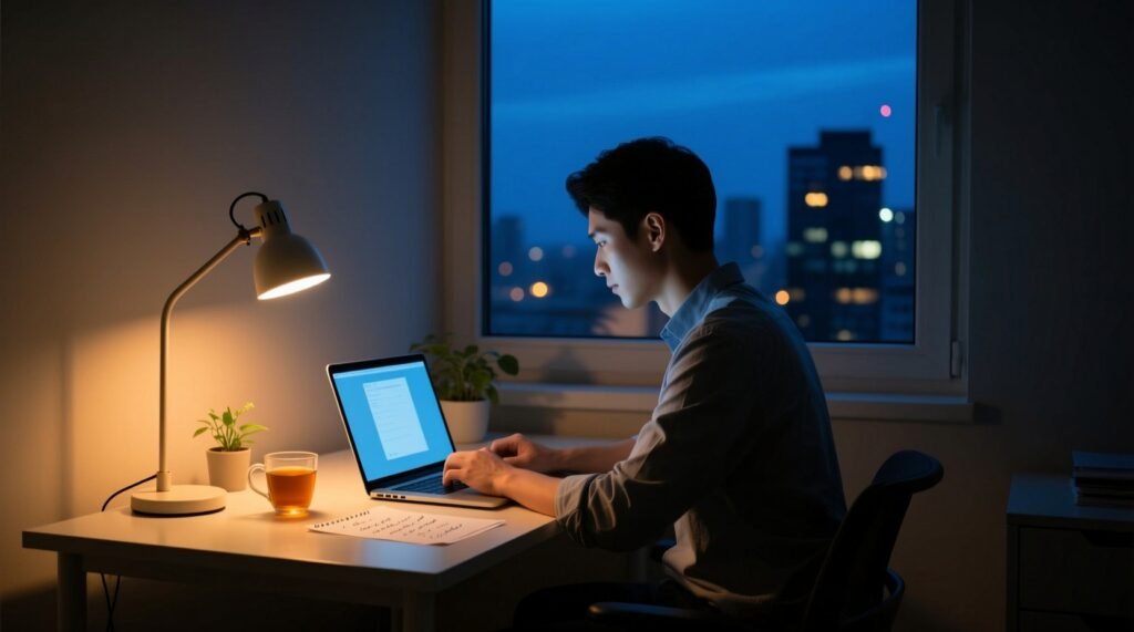 Nighttime digital focus