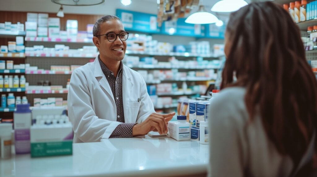 pharmacist smiling